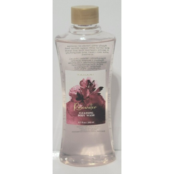 Tahari ROSEWATER Scented Body Wash 6.7 fl oz & Exfoliating Body Scrub 4.4 fl oz - Picture 2 of 8